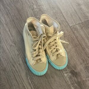 Women’s PF flyers khaki and teal